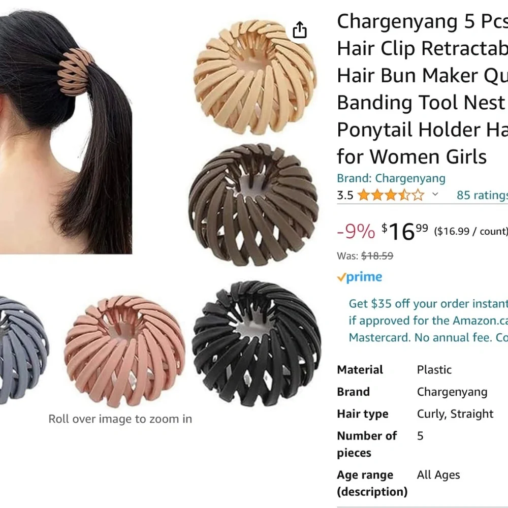 💥Hair Clip Retractable Hair Loops Hair Bun Maker💥3 for$12💥 - Picture 4 of 4